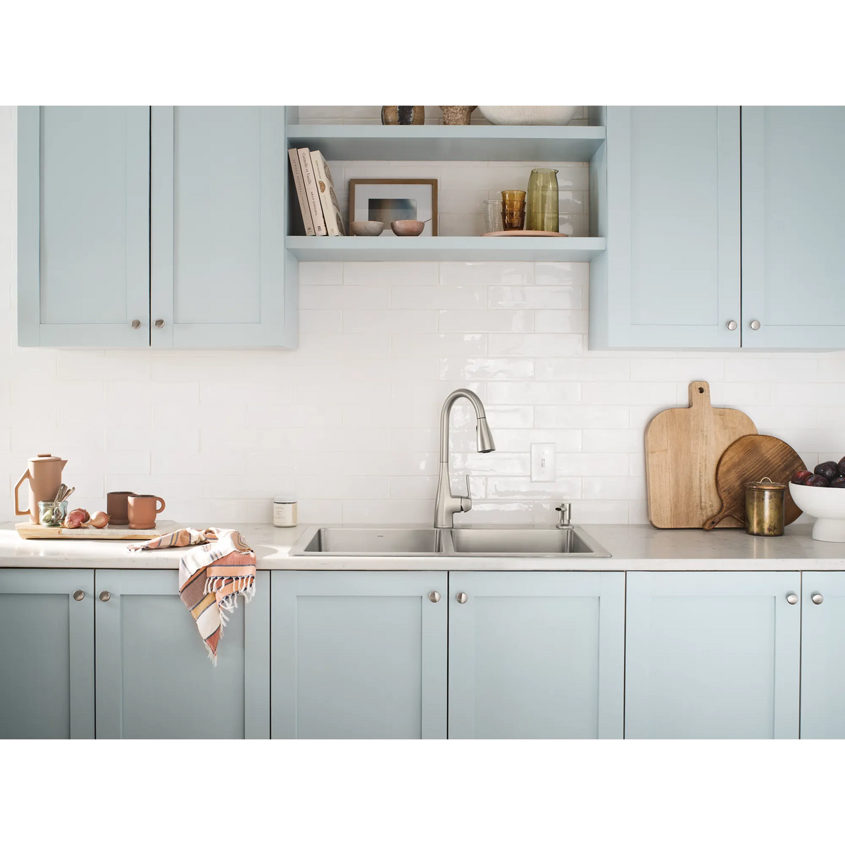 Moen Kiran Single-Handle High-Arc Pulldown Kitchen Faucet 87599 in Spot Resist Stainless (87599SRS) - view 11