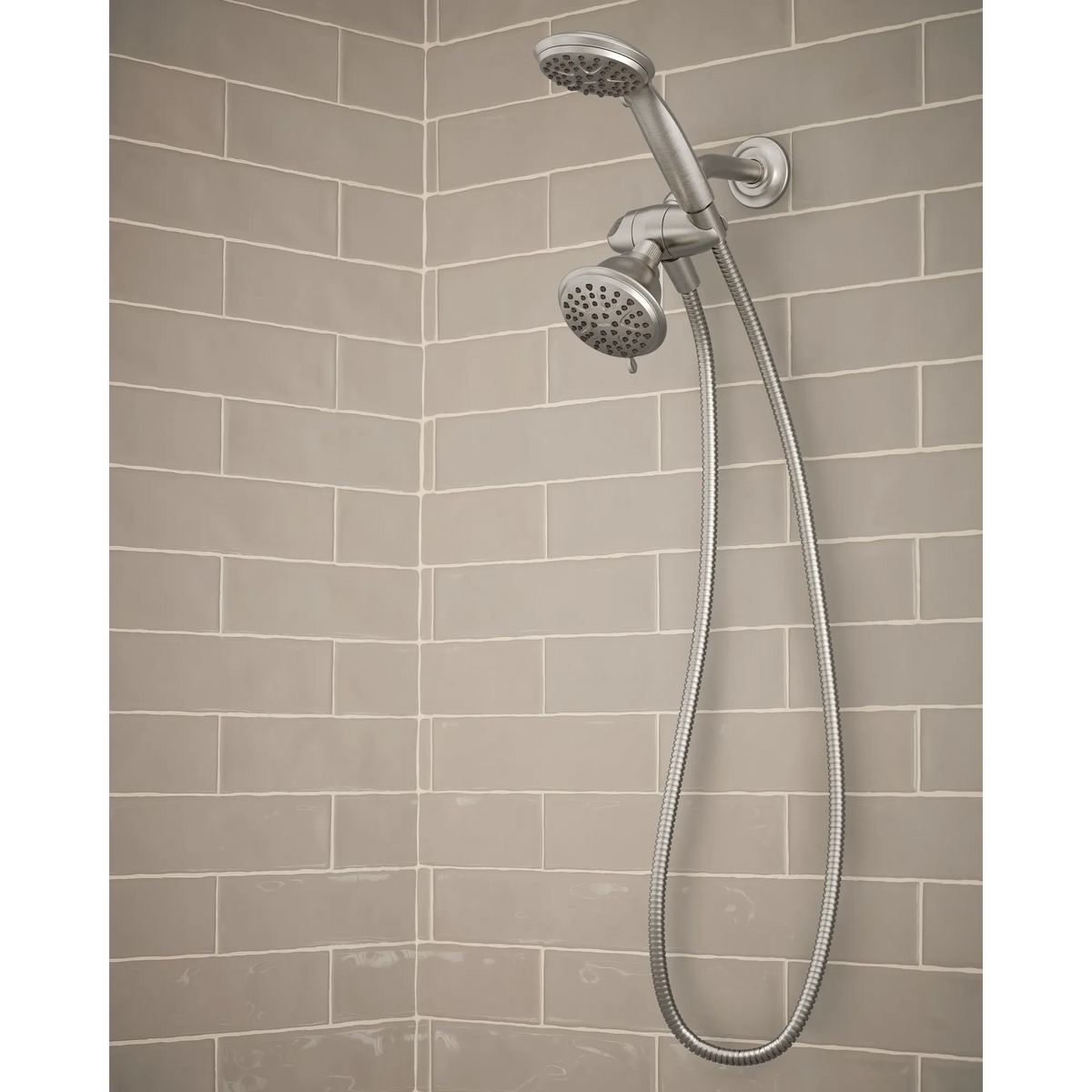 Moen Attune Eight-Function 4.75" Diameter Spray Head Standard with Handshower 218C0 in Spot Resist Brushed Nickel (218C0SRN) - view 4