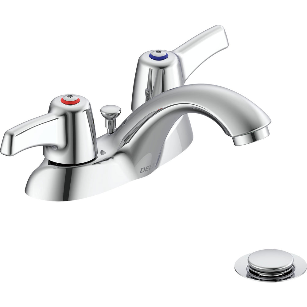 Delta Commercial 21C253 Two-Handle Centerset Lavatory Faucet with Pop-Up - Chrome