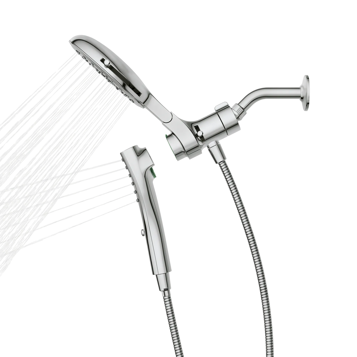 Moen Verso 7" Round Dual Head Combination Shower with Infiniti Dial In 220C3 in Chrome (220C3) - view 2