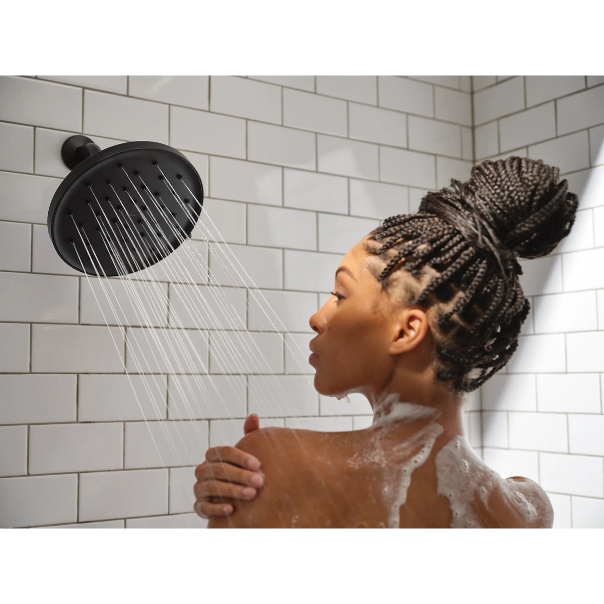 Moen Verso Infinite 9" Diameter Spray Head Rainshower 220R2 in Matte Black (220R2BL) - view 2