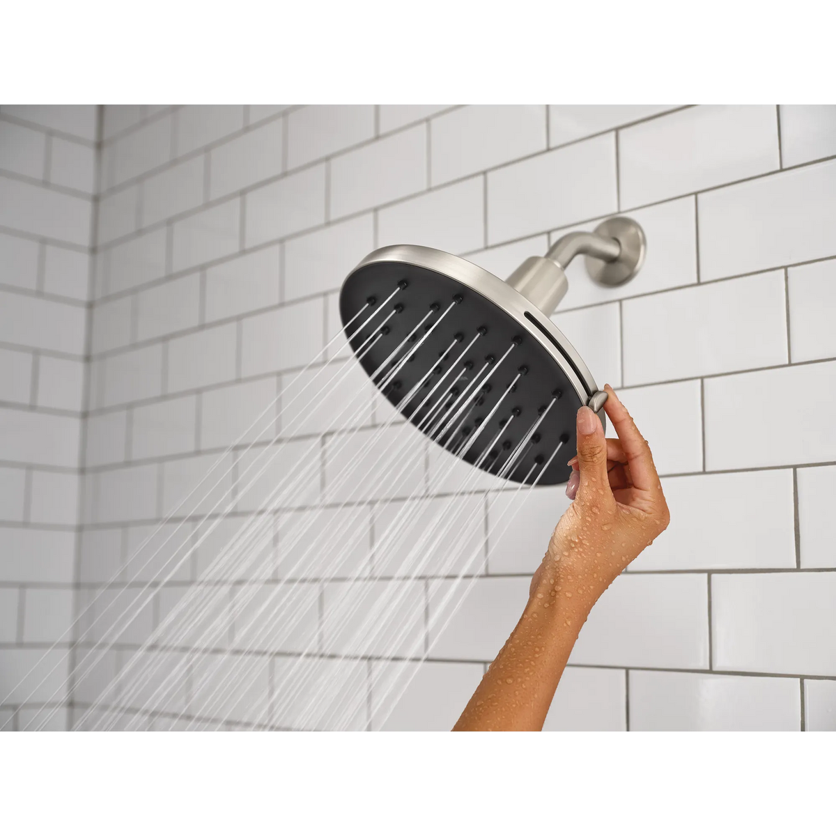 Moen Verso Infinite 9" Diameter Spray Head Rainshower 220R2 in Spot Resist Brushed Nickel (220R2SRN) - view 4