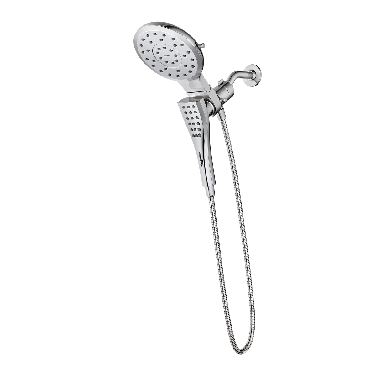 Moen Verso 7" Round Dual Head Combination Shower with Infiniti Dial In 220C3 in Chrome (220C3)