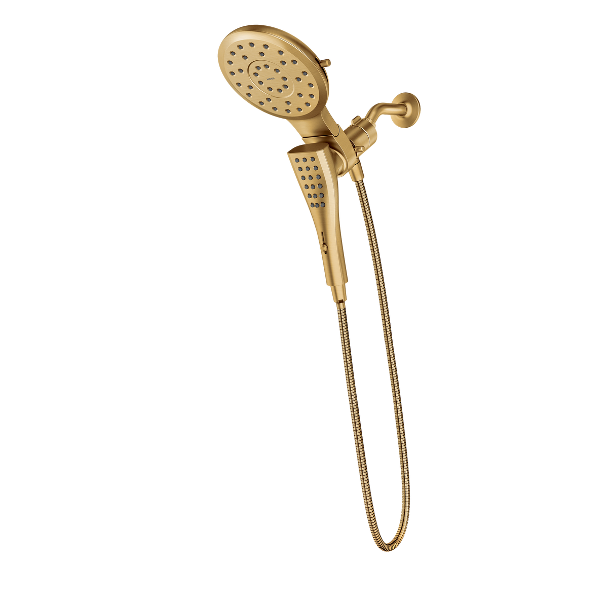 Moen Verso 7" Eco-Performance Round Dual Head Combination Shower with Infiniti Dial In 220C3EP in Brushed Gold (220C3EPBG)