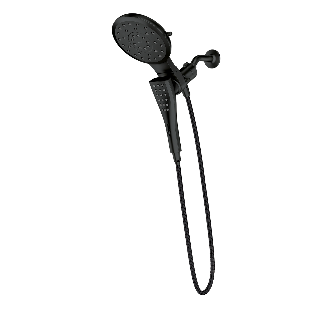 Moen Verso 7" Round Dual Head Combination Shower with Infiniti Dial In 220C3 in Matte Black (220C3BL)