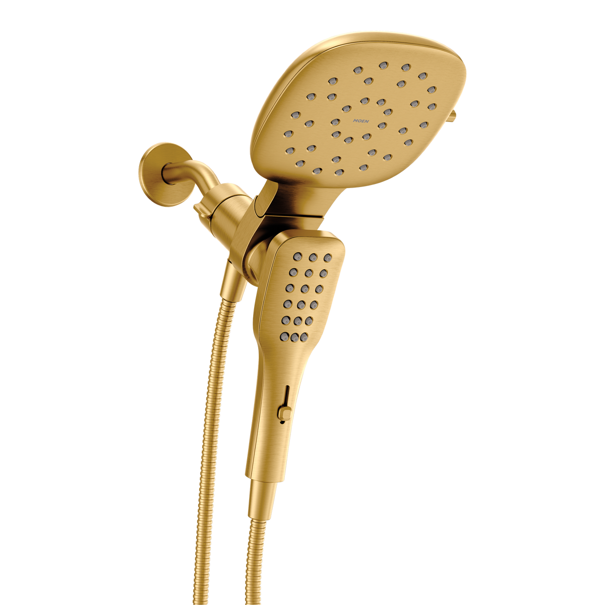 Moen Verso 7" Square Dual Head Combination Shower with Infiniti Dial In 220C5 in Brushed Gold (220C5BG)