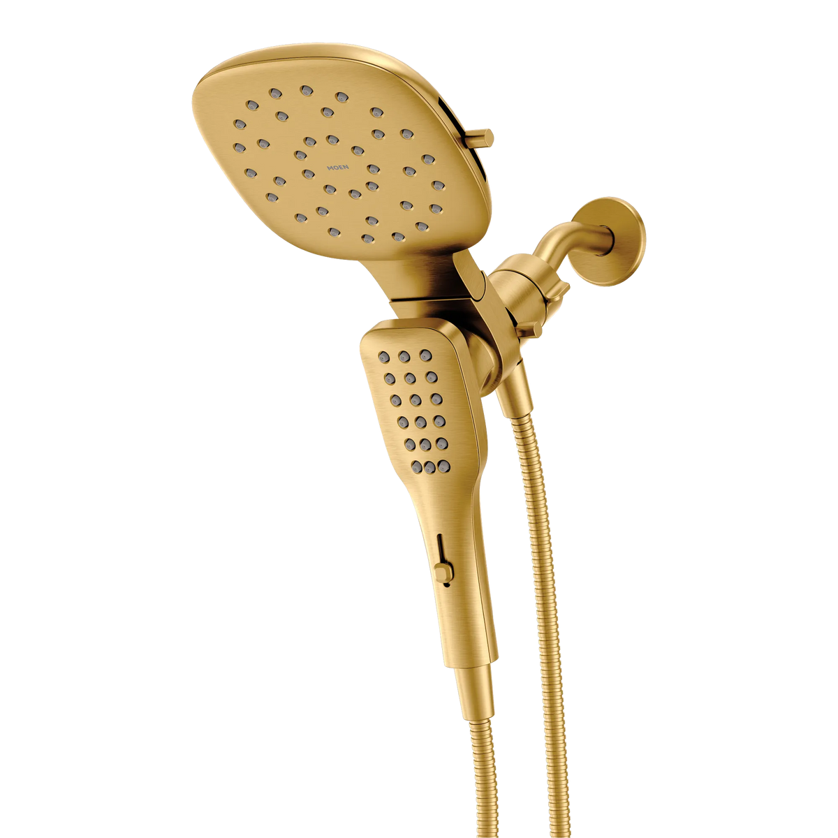 Moen Verso 7" Eco-Performance Square Dual Head Combination Shower with Infiniti Dial In 220C5EP in Brushed Gold (220C5EPBG) - view 2
