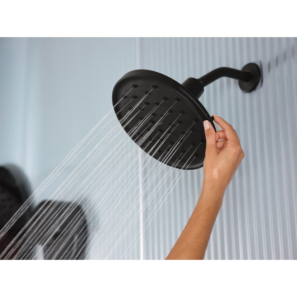 Moen Verso 9" Round Rainshower with Infiniti Dial In and Magnetix Connection 220R3 in Matte Black (220R3BL) - view 14
