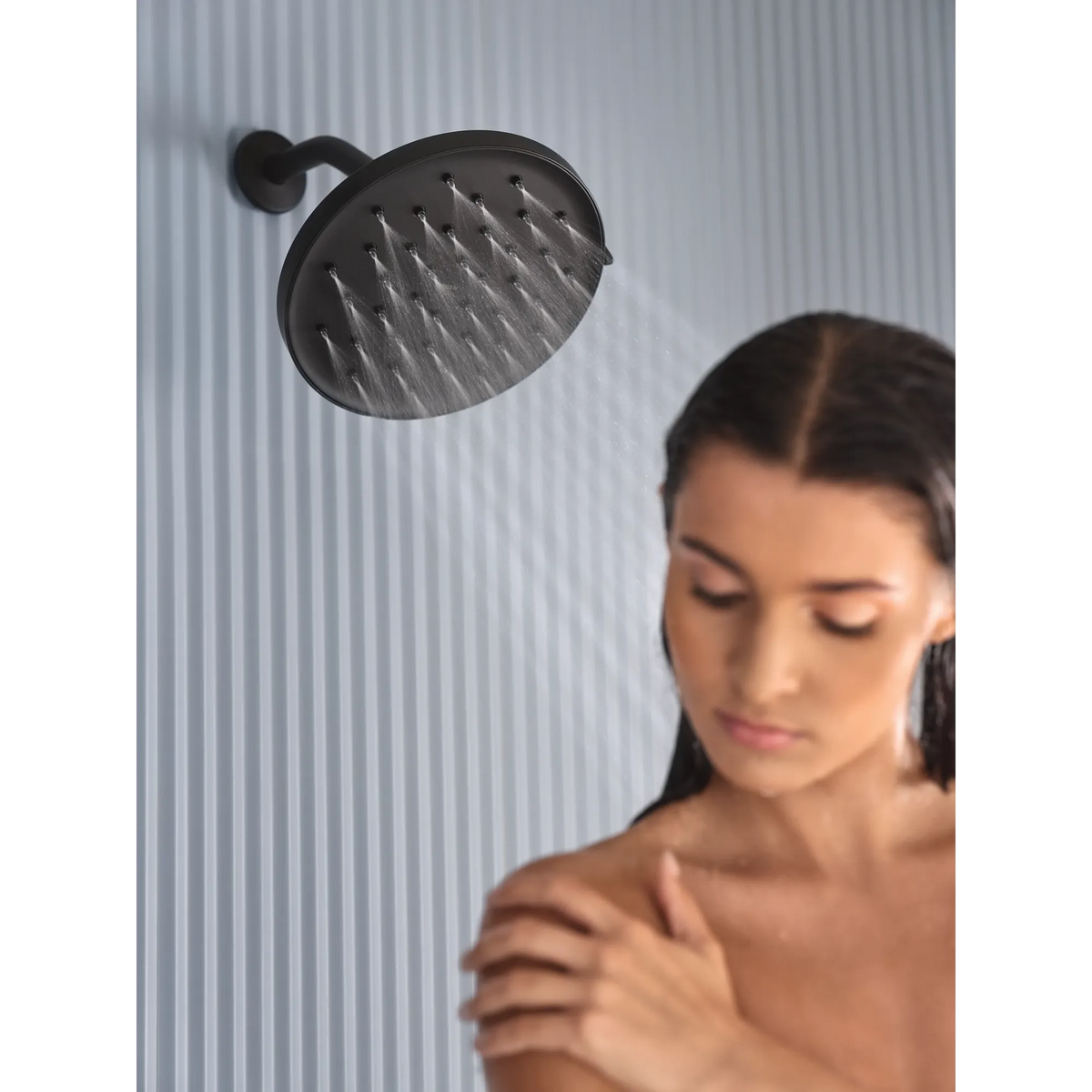 Moen Verso 9" Round Rainshower with Infiniti Dial In and Magnetix Connection 220R3 in Matte Black (220R3BL) - view 15