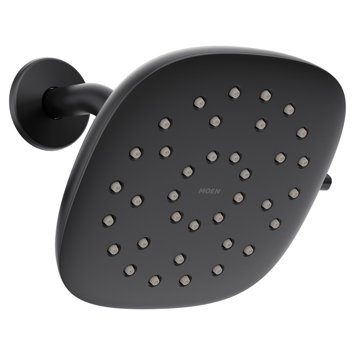 Moen Verso 7" Square Rainshower with Infiniti Dial In 220R5 in Matte Black (220R5BL)