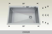 Bosco 230028 28" x 18" Textured Multi-Level Series Multi-Level Kitchen Sink