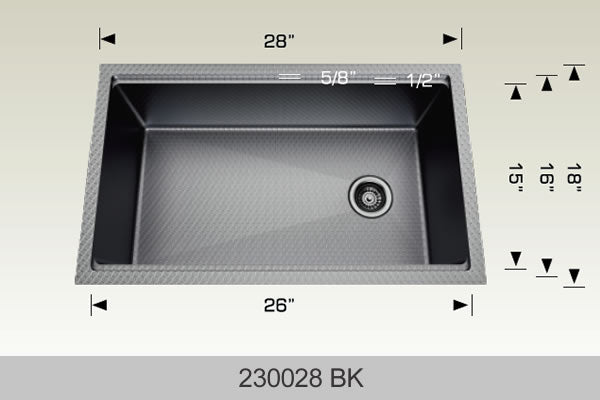 Bosco 230028 28" x 18" Textured Multi-Level Series Multi-Level Kitchen Sink