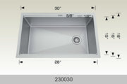 Bosco 230030 30" x 18" Textured Multi-Level Series Multi-Level Kitchen Sink