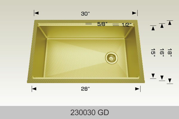 Bosco 230030 30" x 18" Textured Multi-Level Series Multi-Level Kitchen Sink