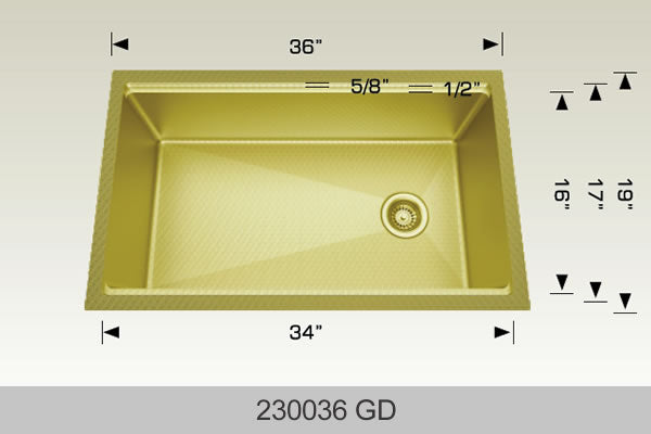 Bosco 230036 36" x 19" Textured Multi-Level Series Multi-Level Kitchen Sink