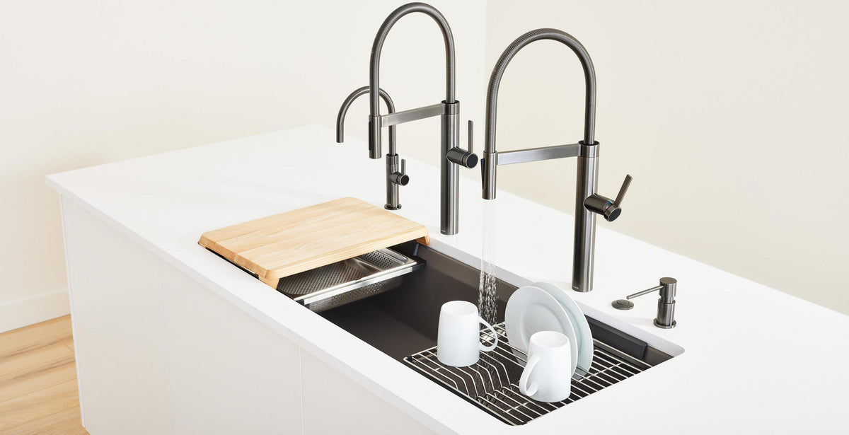 Blanco Inteos 30 Undermount Workstation Sink with Accessory Kit installed