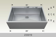 Bosco 233019 30" x 19" Textured Multi-Level Series Multi-Level Kitchen Sink