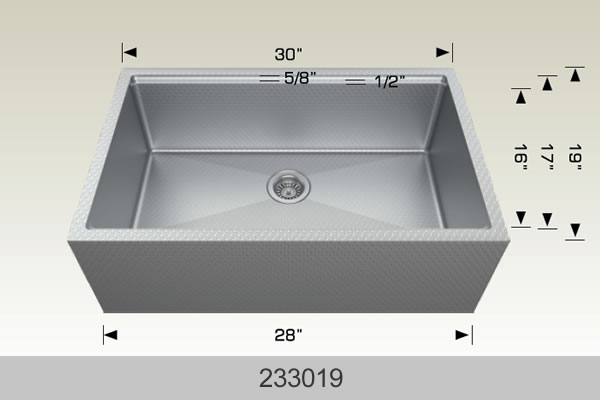 Bosco 233019 30" x 19" Textured Multi-Level Series Multi-Level Kitchen Sink