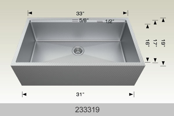 Bosco 233319 33" x 19" Textured Multi-Level Series Multi-Level Kitchen Sink
