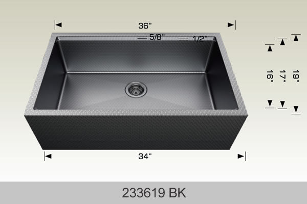 Bosco 233619 36" x 19" Textured Multi-Level Series Multi-Level Kitchen Sink
