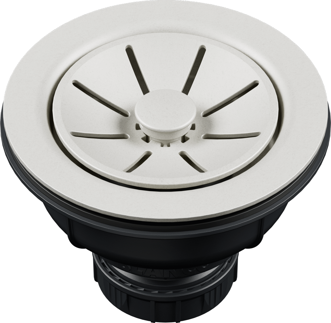 Blanco Plastic Basket Strainer in SILGRANIT Colours in Soft White