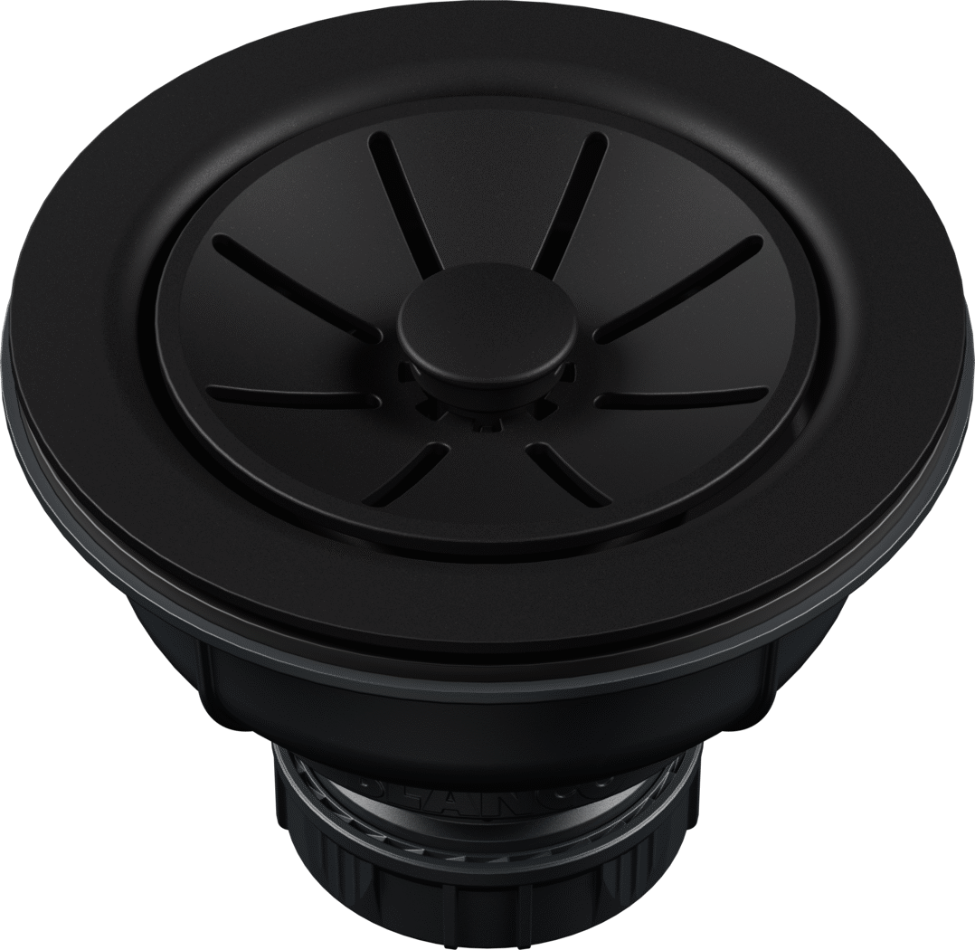Blanco Plastic Basket Strainer in SILGRANIT Colours in Coal Black