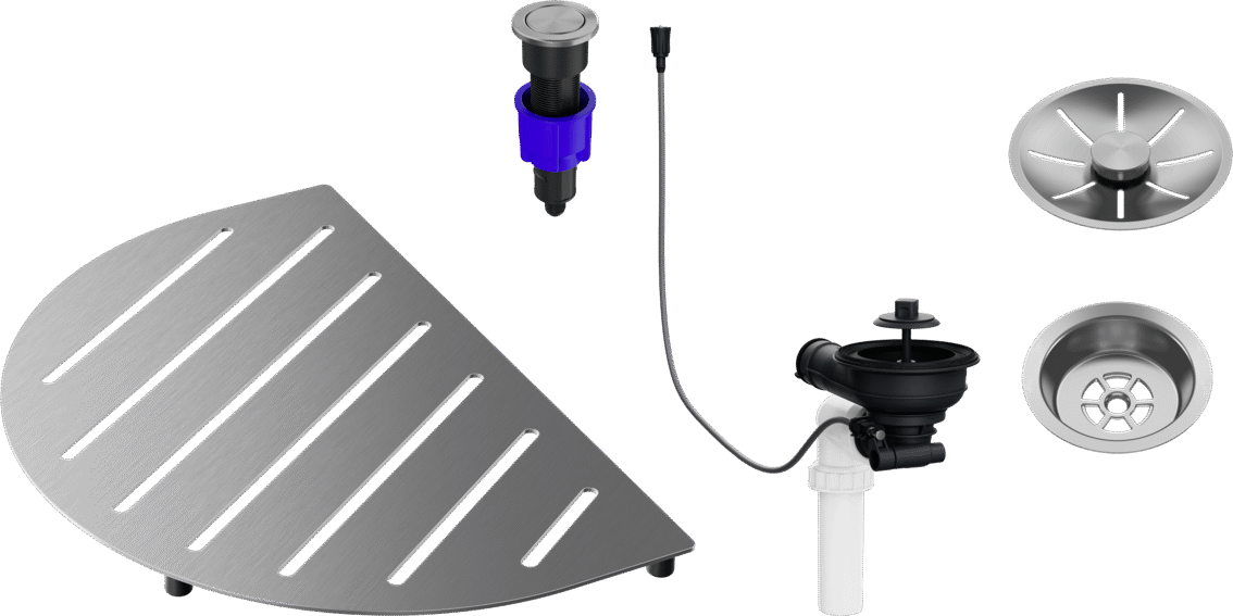 Blanco Oovalon Drain & Accessory Bundle in Stainless Steel