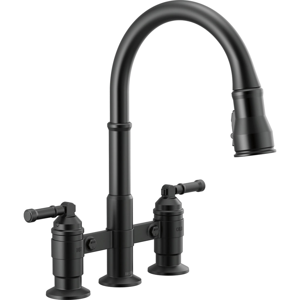 Delta Broderick Pull-Down Bridge Kit With Shieldspray 2L - Matte Black