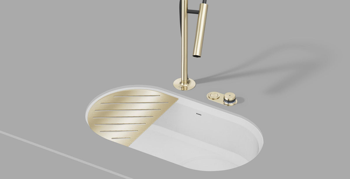 Blanco Oovalon 30 Undermount VELGRANIT Kitchen Sink installed