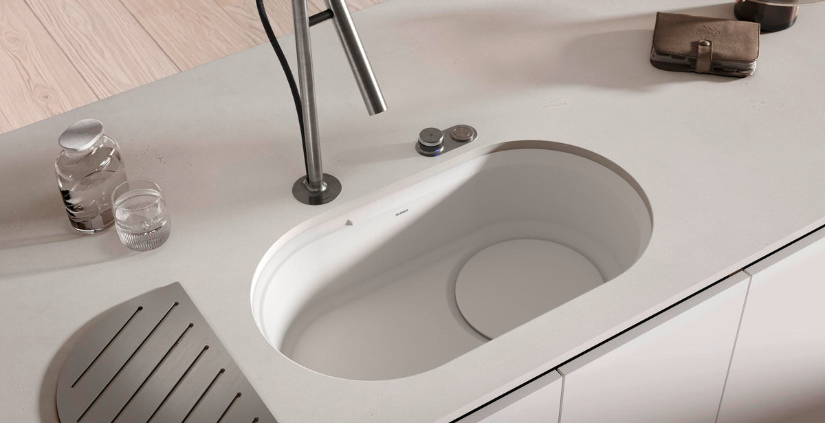 Blanco Oovalon 30 Undermount VELGRANIT Kitchen Sink installed