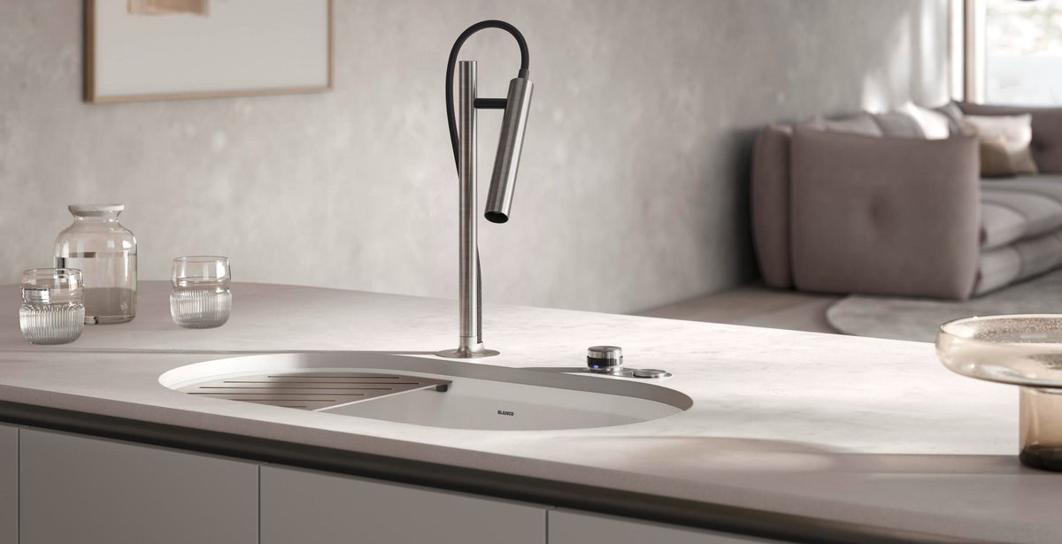 Blanco Oovalon 30 Undermount VELGRANIT Kitchen Sink installed
