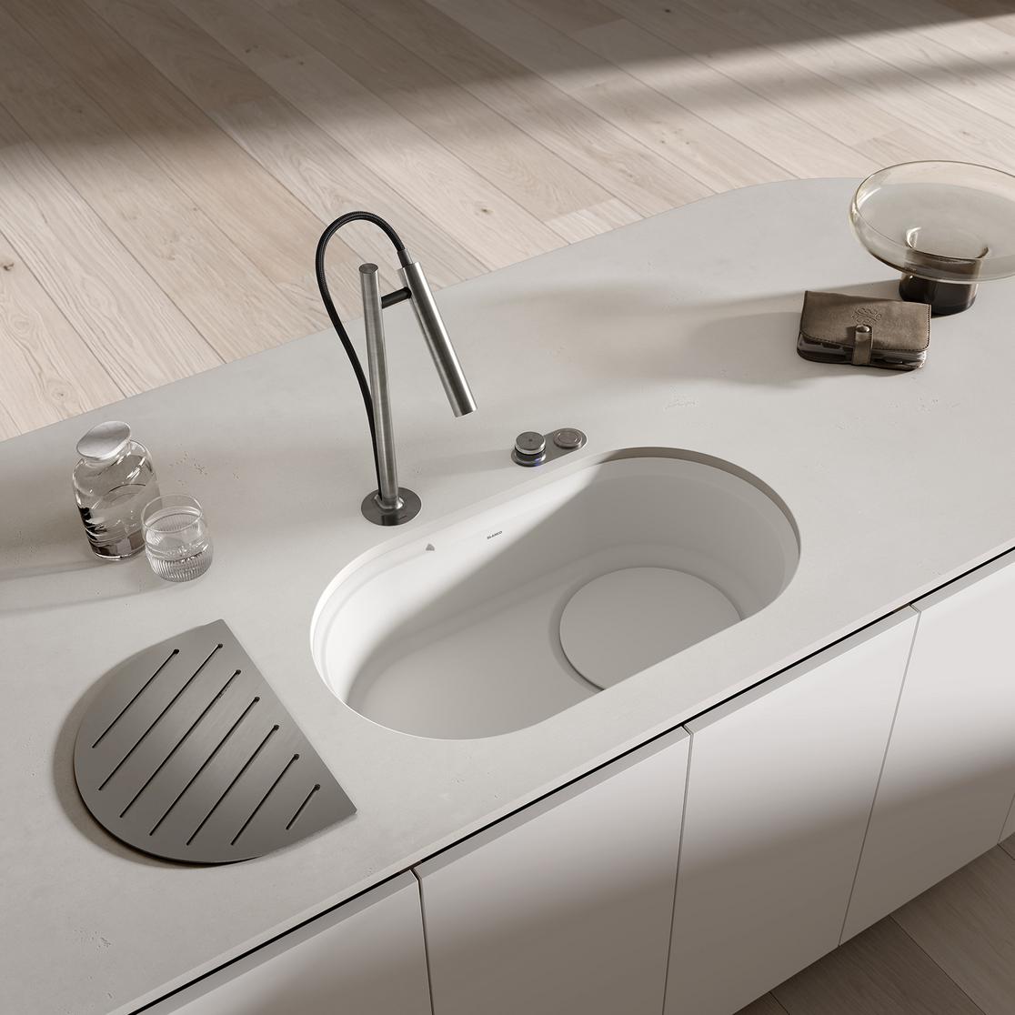 Blanco Oovalon 30 Undermount VELGRANIT Kitchen Sink installed