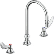 Delta Commercial 23C654-R4 Two-Handle Widespread Lavatory Faucet with Gooseneck Spout - Chrome
