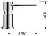 Blanco Lato soap dispenser dimension drawing