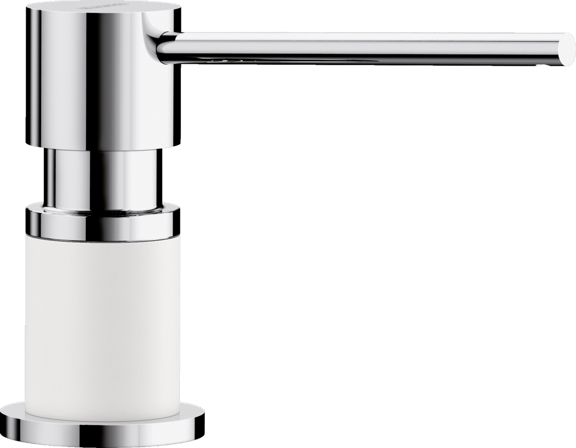 Blanco Lato soap dispenser in Chrome/White