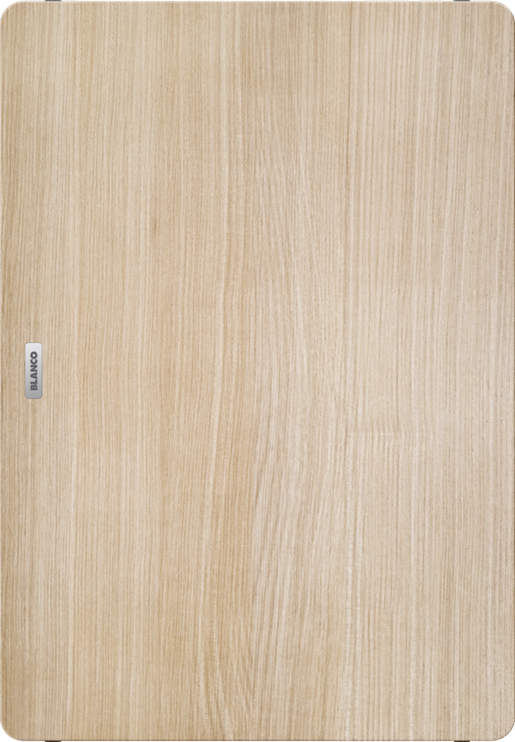Blanco Ash Cutting Board Quatrus R15 Stainless Steel Apron