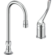 Delta Commercial 24T2653 Single Control Mixing Faucet with Gooseneck Spout - Less Pop-Up - Chrome