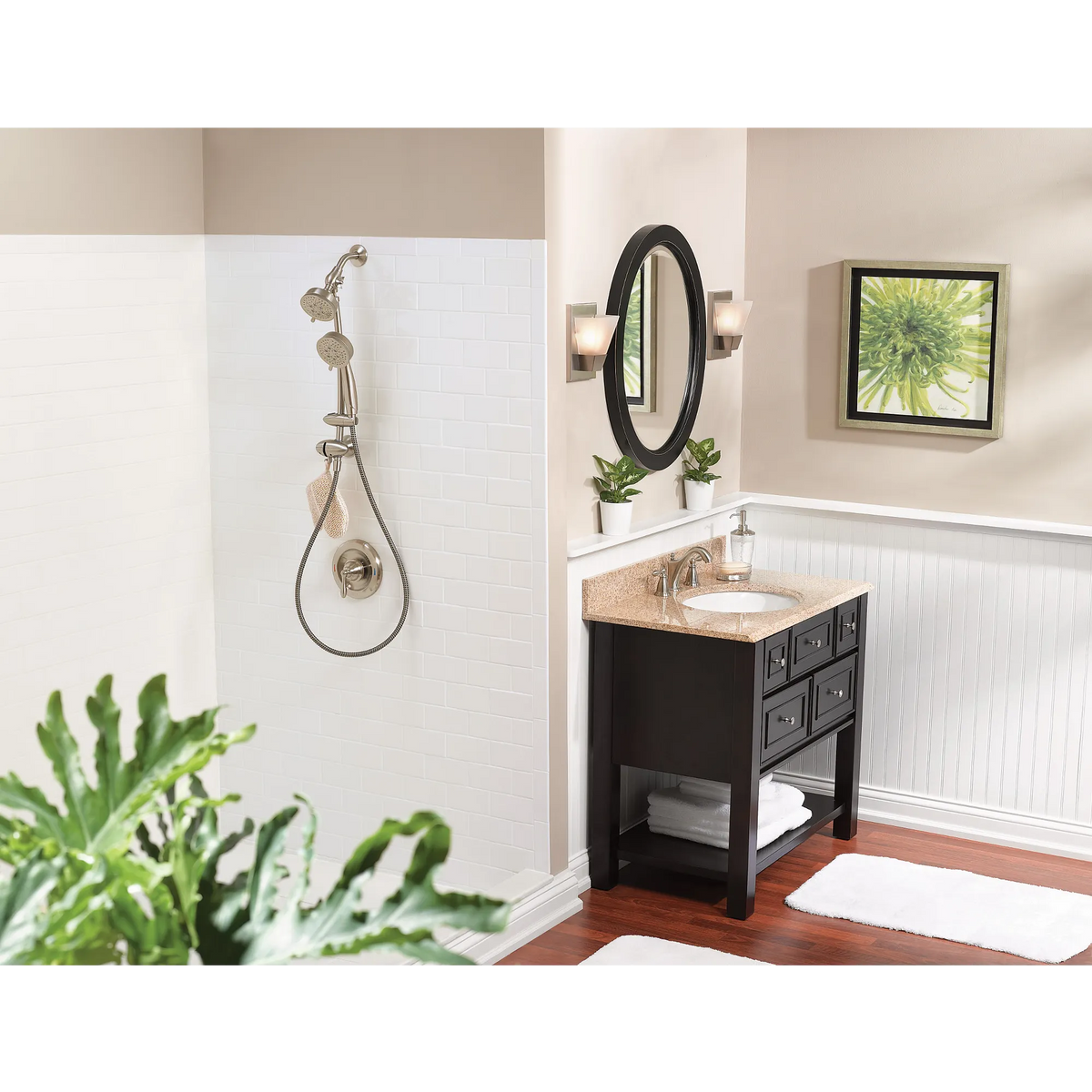 Moen Caldwell Two-Handle High-Arc Bathroom Faucet WS84440 in Spot Resist Brushed Nickel (WS84440SRN) - view 7