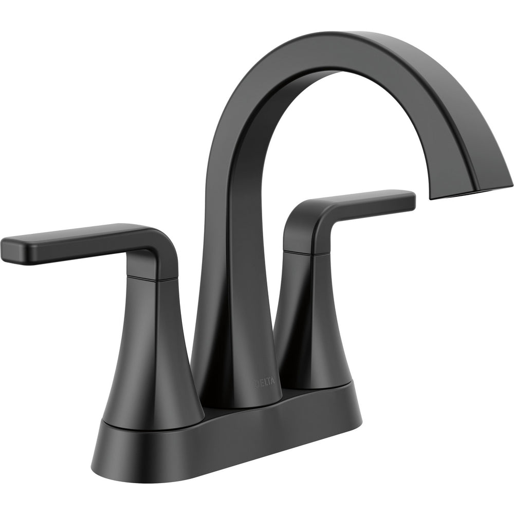 Delta LINEAX Two Handle Centerset Bathroom Faucet - Matte Black