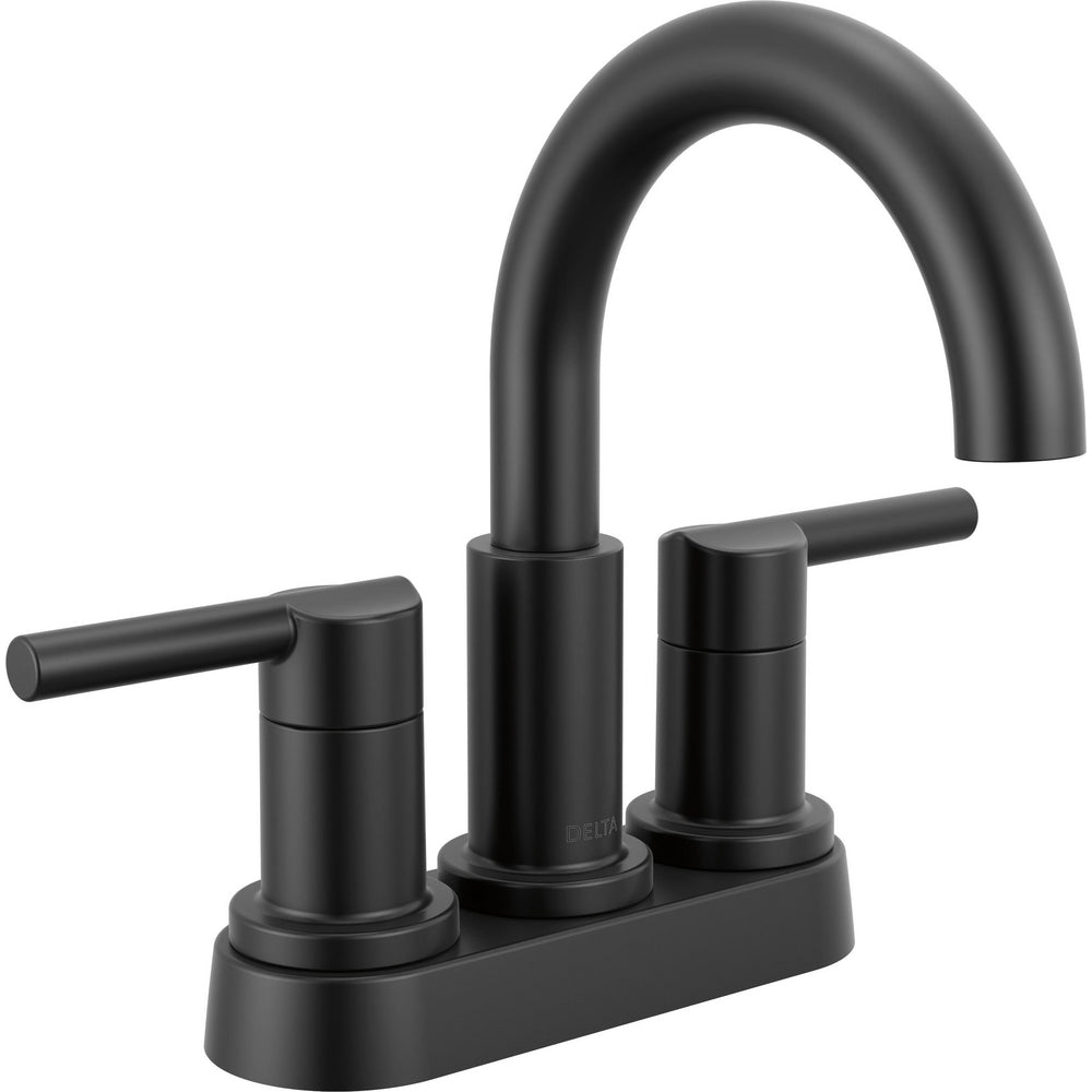 Delta Nicoli Two Handle Centerset Bathroom Faucet - Matte Black