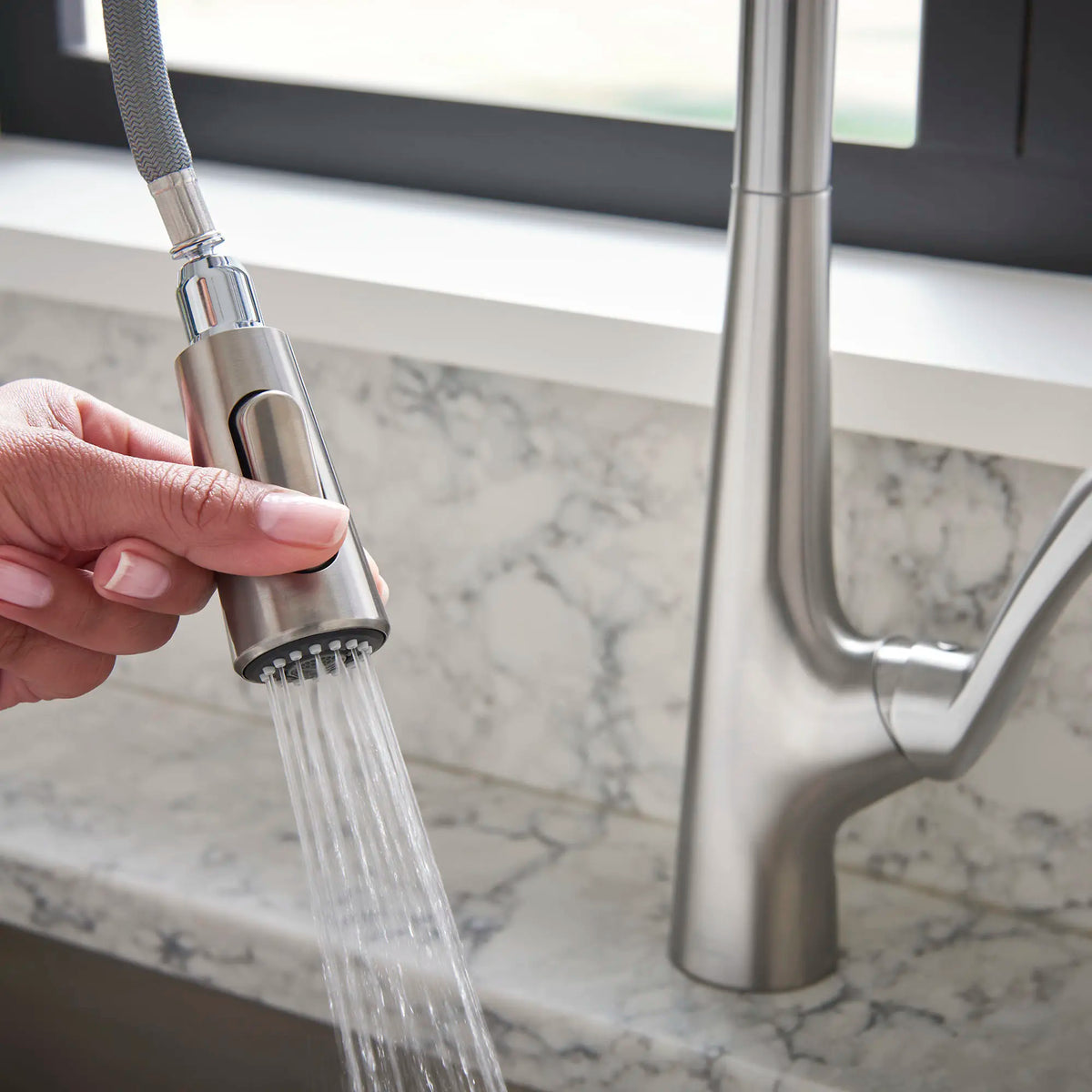 American Standard Copley Pull-Down Kitchen Faucet with Soap Dispenser