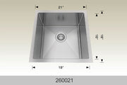 Bosco 260021 21" x 18" Textured Standard Series Radius Corner Kitchen Sink