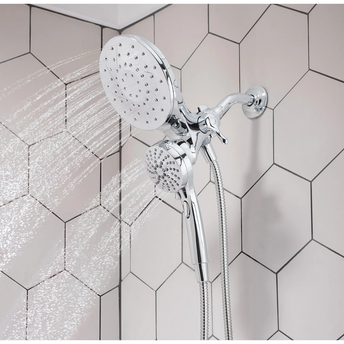 Moen Engage Six-Function 6 1/2" Diameter Standard Spray Head with Handheld Shower 26013 in Chrome (26013) - view 9