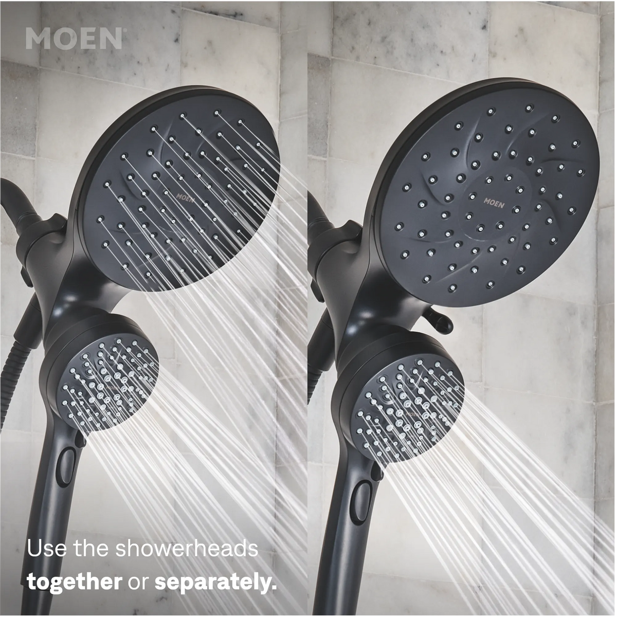 Moen Engage Six-Function Standard with Handheld Shower 26009 in Matte Black (26009BL) - view 4