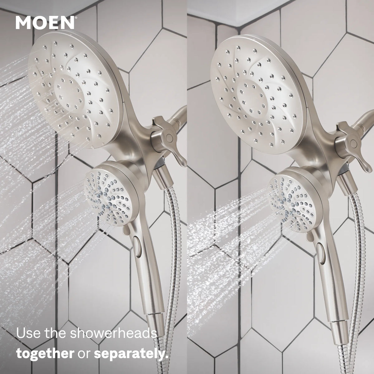 Moen Engage Six-Function Standard with Handheld Shower 26009 in Spot Resist Brushed Nickel (26009SRN) - view 4