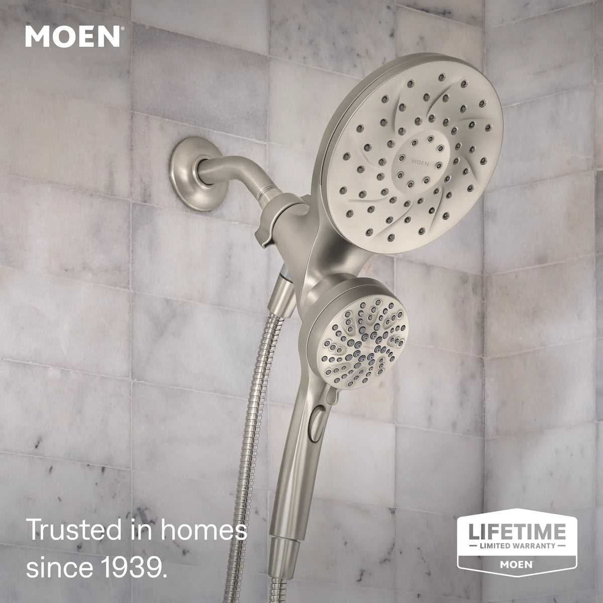 Moen Engage Six-Function Standard with Handheld Shower 26009 in Spot Resist Brushed Nickel (26009SRN) - view 2
