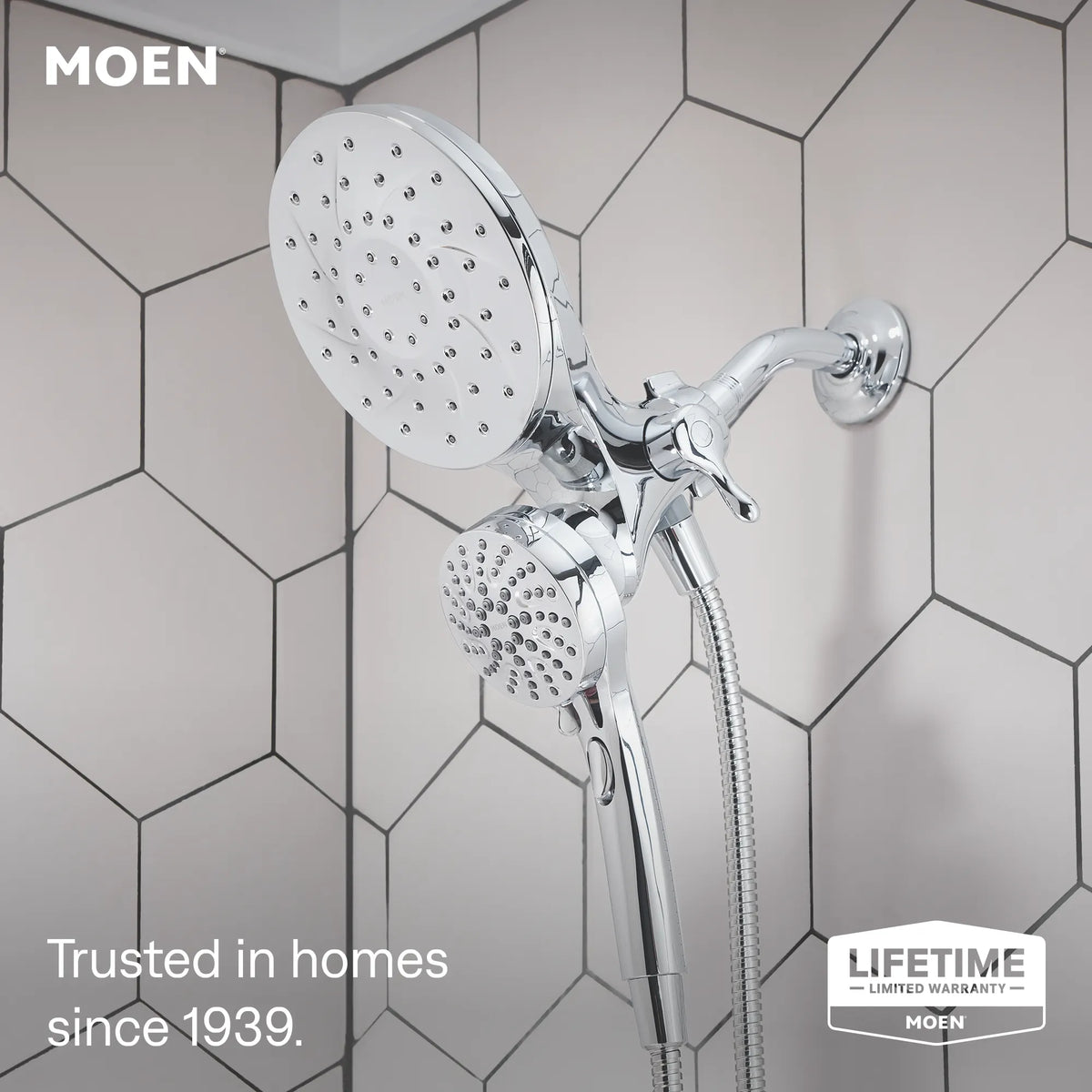 Moen Engage Six-Function Standard with Handheld Shower 26009 in Chrome (26009) - view 2
