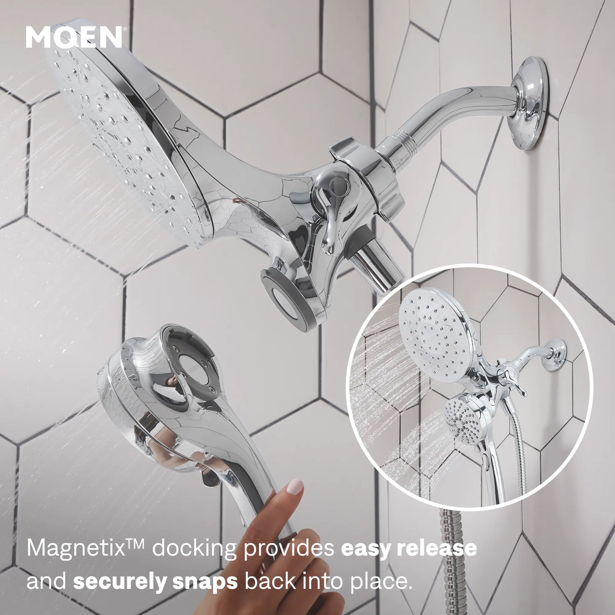 Moen Engage Six-Function Standard with Handheld Shower 26009 in Chrome (26009) - view 5