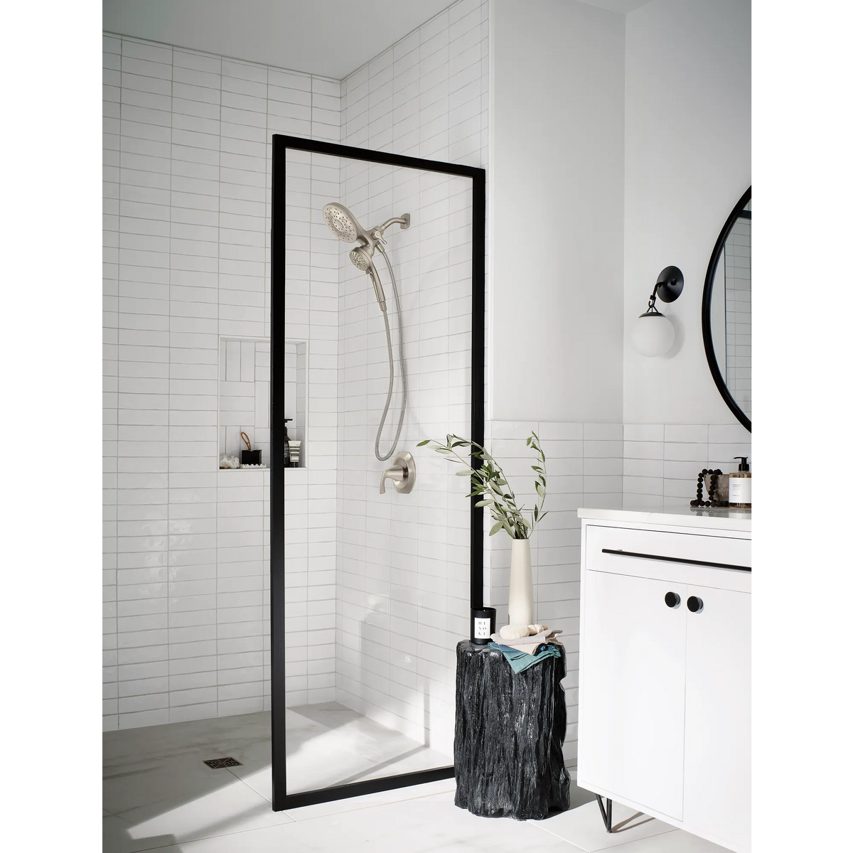 Moen Engage Magnetix Chrome Six-Function Handshower and Rainshower Combo 26010 in Spot Resist Brushed Nickel (26010SRN) - view 2