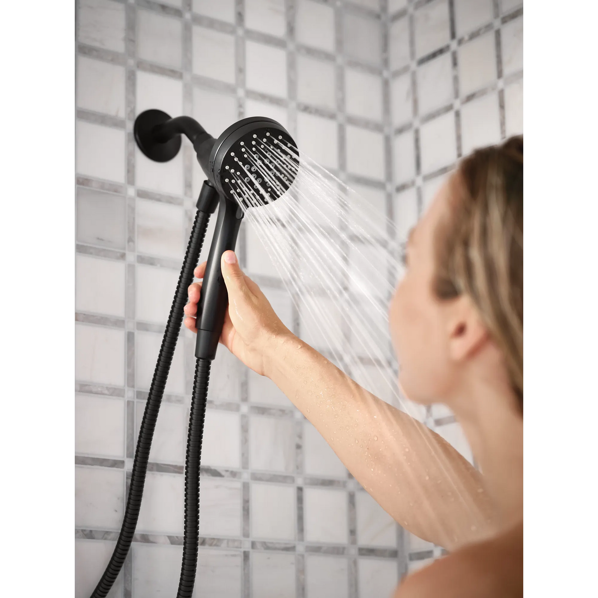 Moen Engage Six-Function 3 1/2" Diameter Spray Head Handheld Shower 26100 in Matte Black (26100BL) - view 4